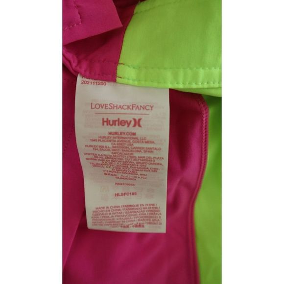 LoveShackFancy x Hurley Women's Sz M Neon Solid Blocked Boardie Swim Skirt $75 - Picture 7 of 10